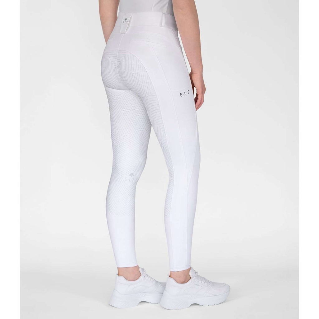 ELT Pantaloni da Equitazione Comfort Ride silicone Bianco