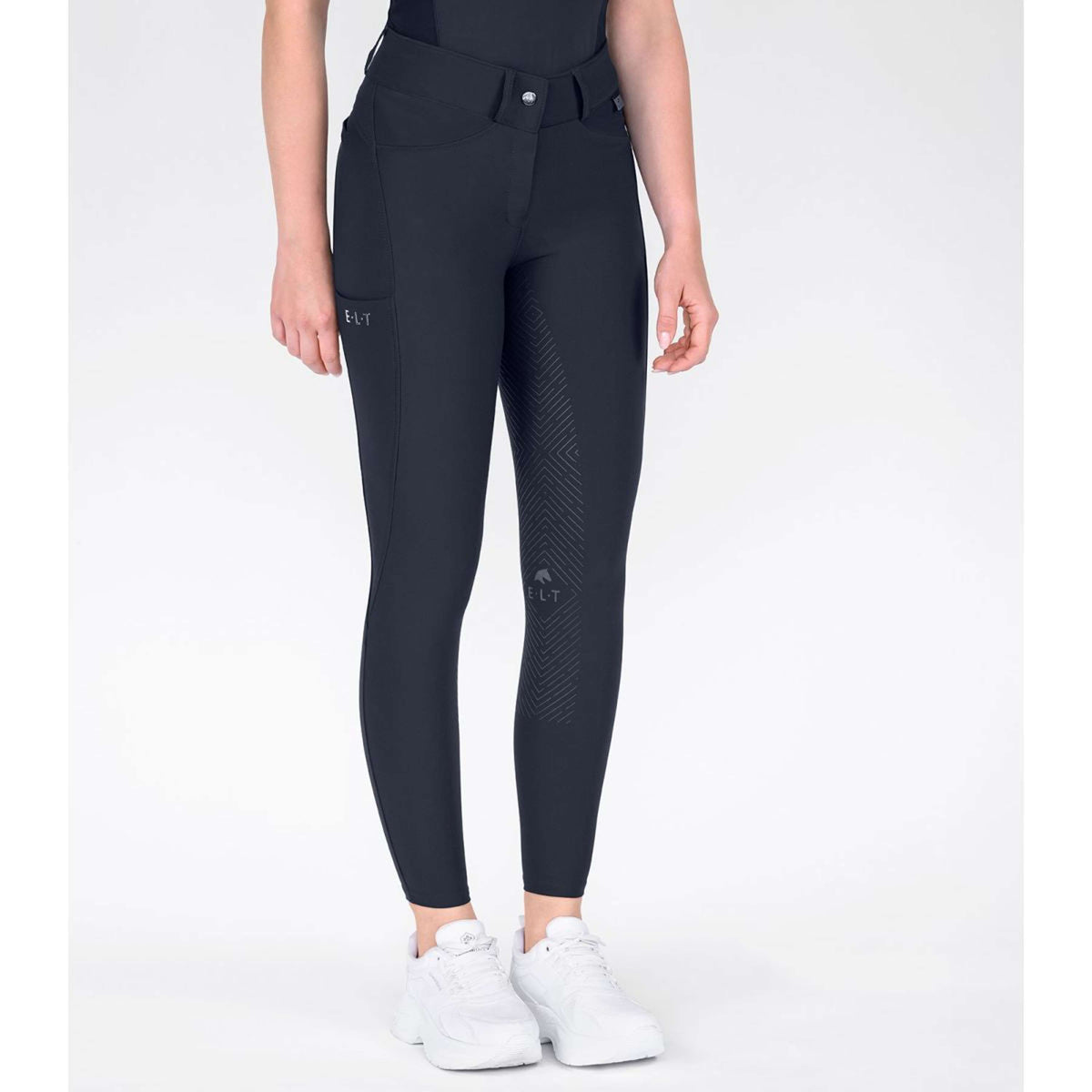 ELT Pantaloni da Equitazione Comfort Ride silicone Deep Blue