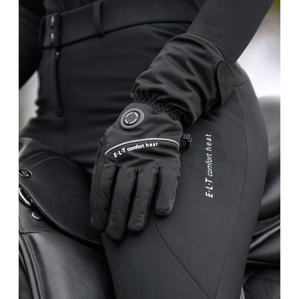 ELT Guanti da Equitazione Heated Comfort Nero