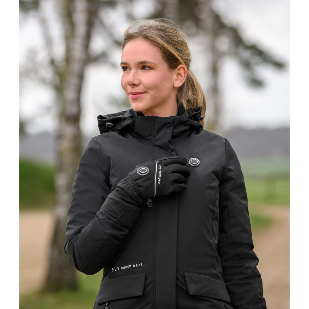 ELT Guanti da Equitazione Heated Comfort Nero