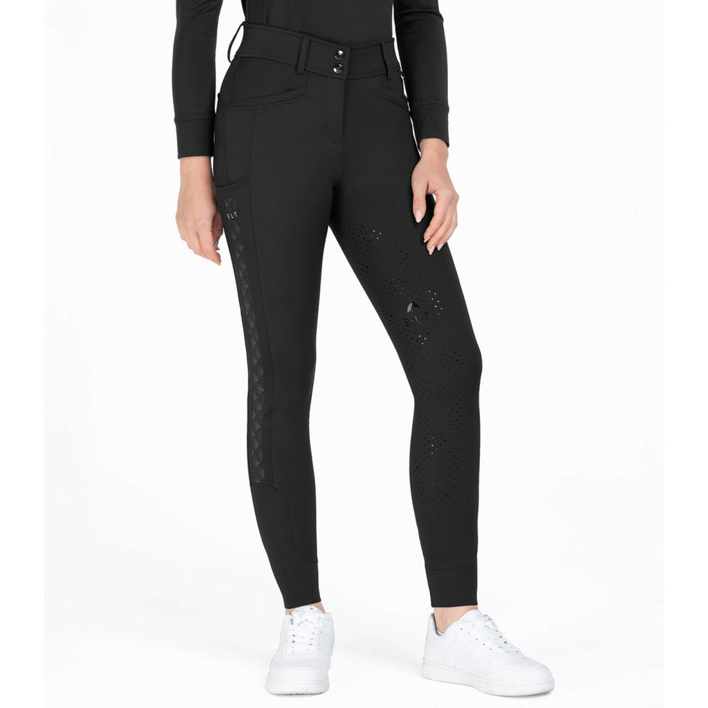 ELT Pantaloni da Equitazione Reflective Full Grip Nero