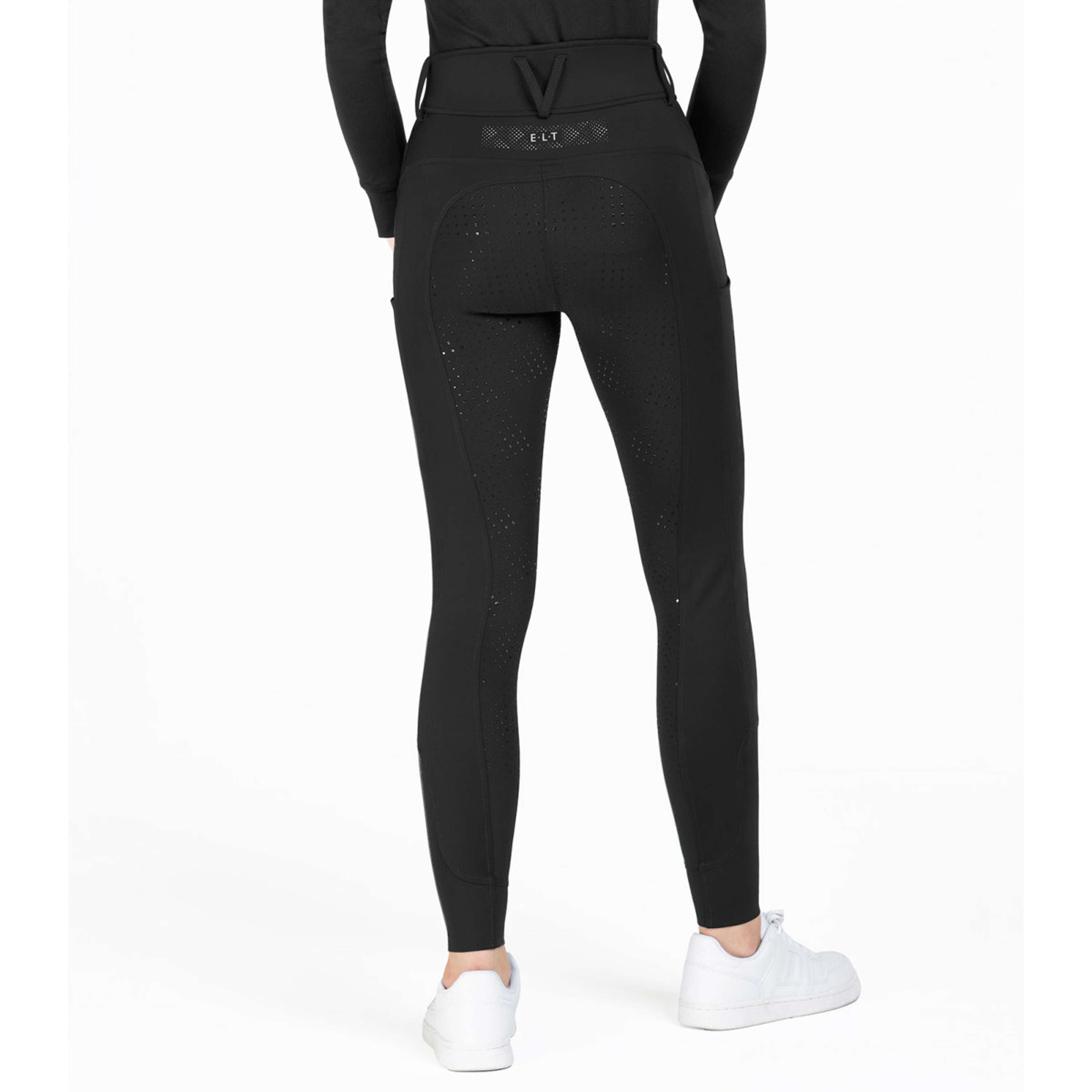 ELT Pantaloni da Equitazione Reflective Full Grip Nero
