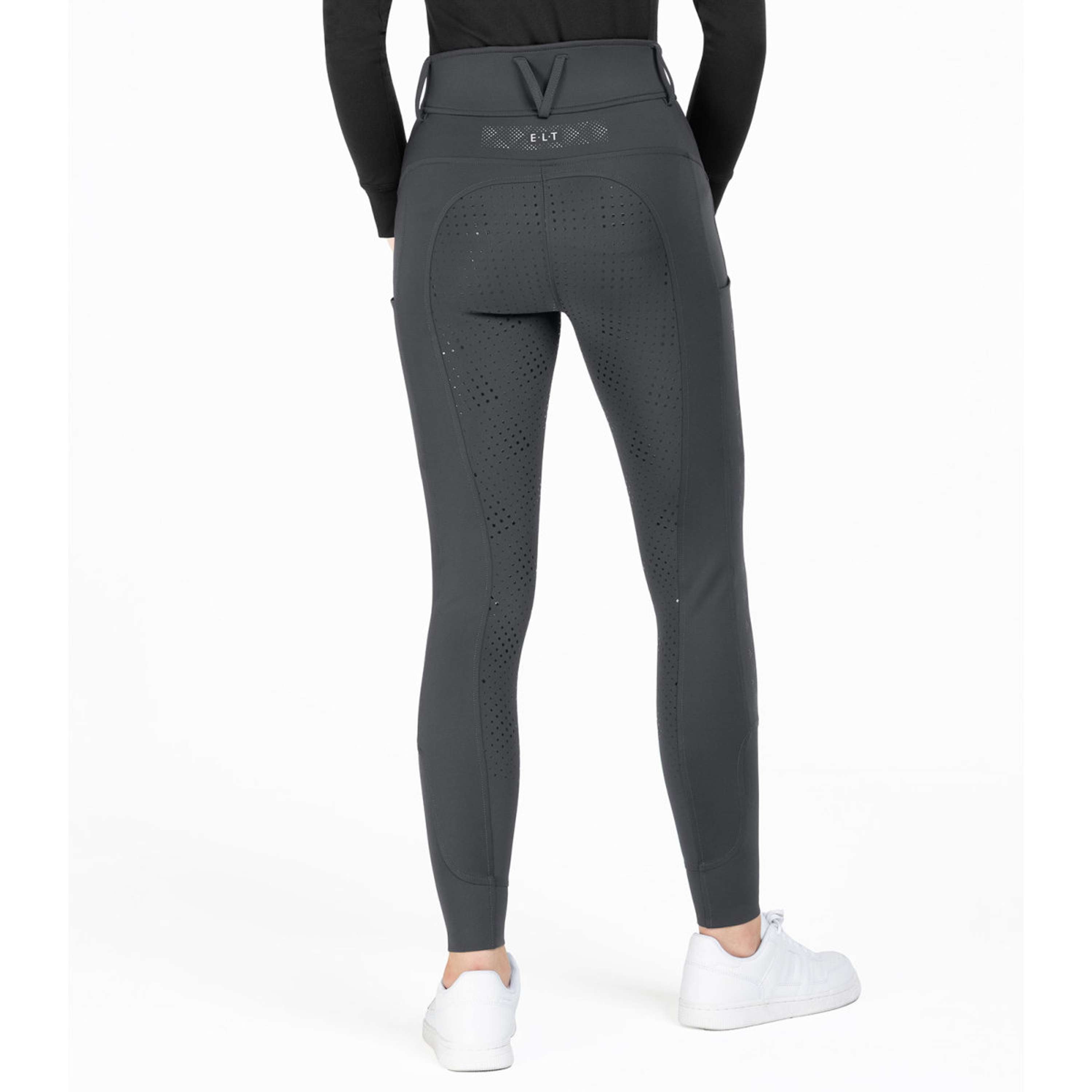 ELT Pantaloni da Equitazione Reflective Full Grip Asfalto
