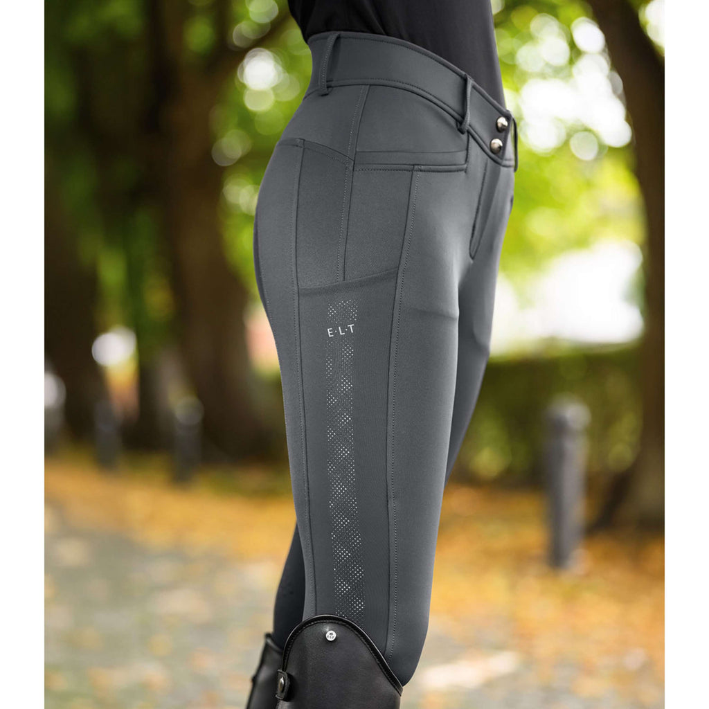 ELT Pantaloni da Equitazione Reflective Full Grip Asfalto
