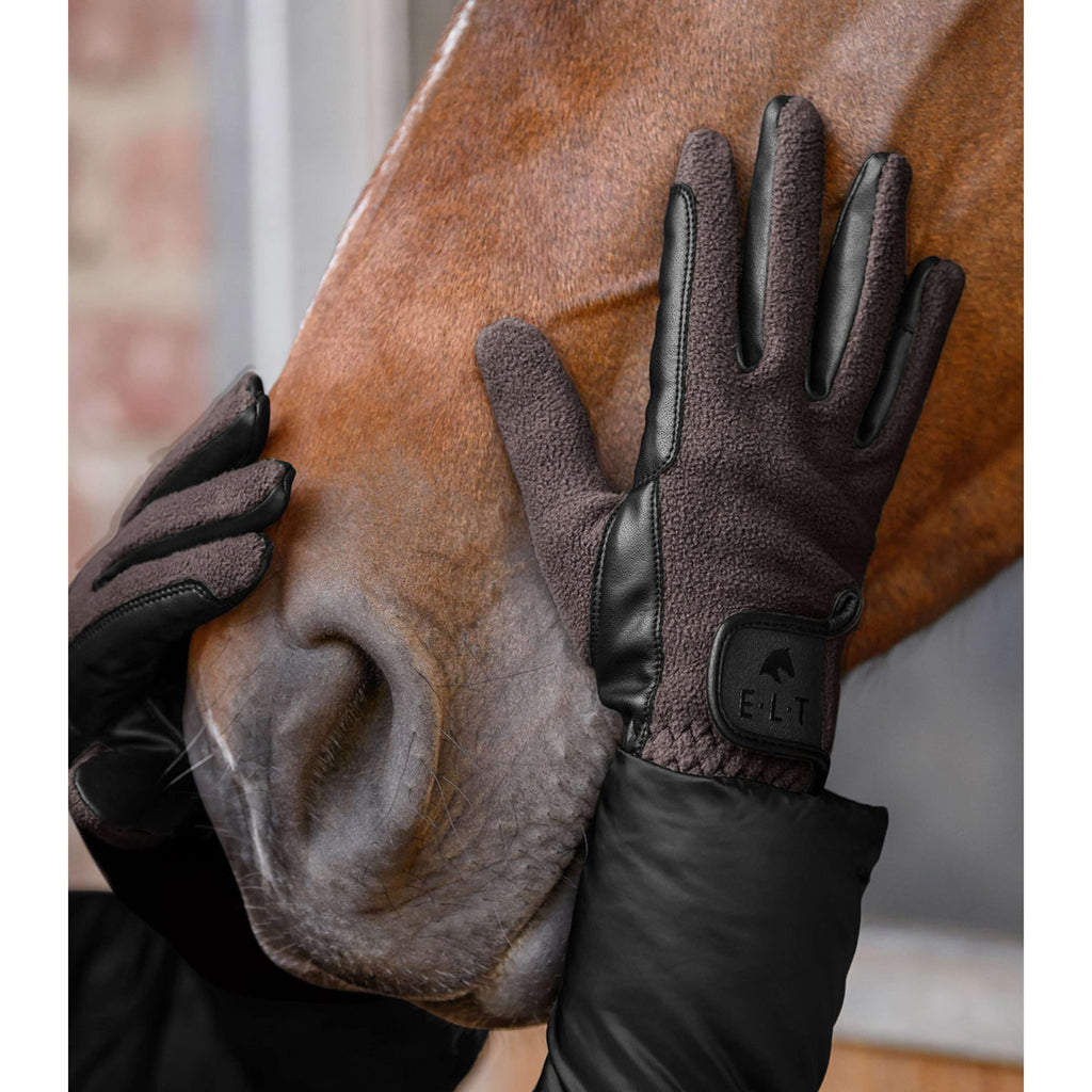 ELT Guanti da Equitazione Winter Fleece Espresso