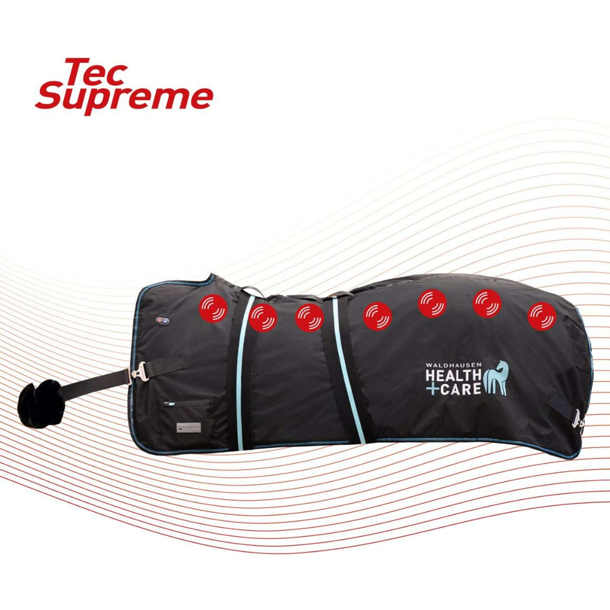 Waldhausen Coperta riscaldante e massaggiante TecSupreme Nero