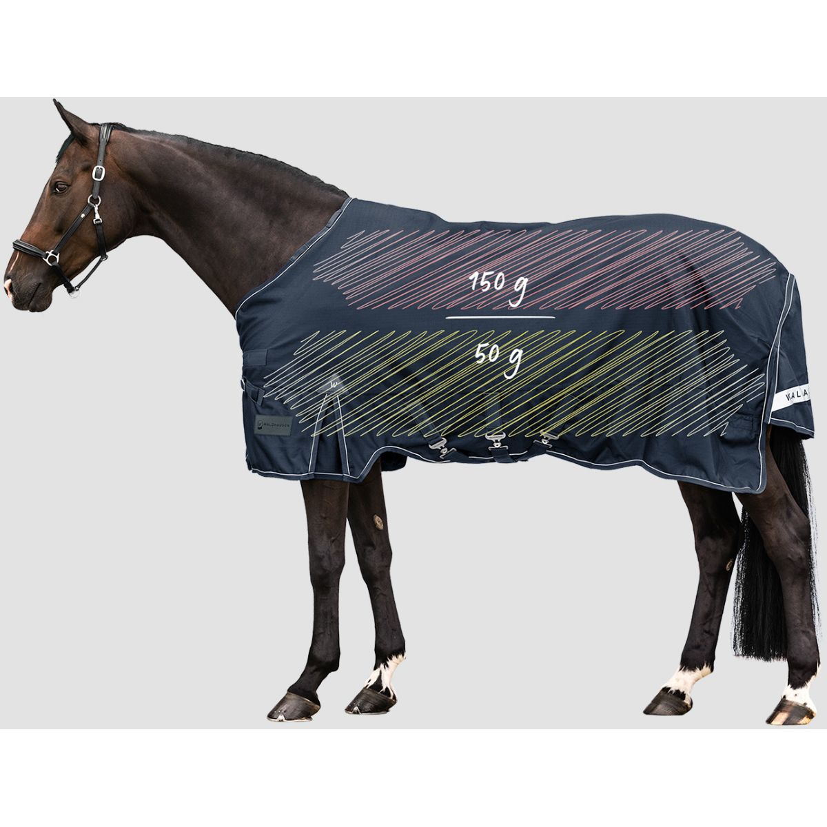 Waldhausen Tappeto da Esterno Scandic Multi-Layer 50/150g Nightblue