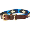 WeatherBeeta Dog Collar Polo Leather Cowdray Marrone/Blu/Blu