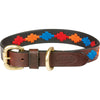 WeatherBeeta Dog Collar Polo Leather Beaufort Marrone/Rosso/Arancio/Blu