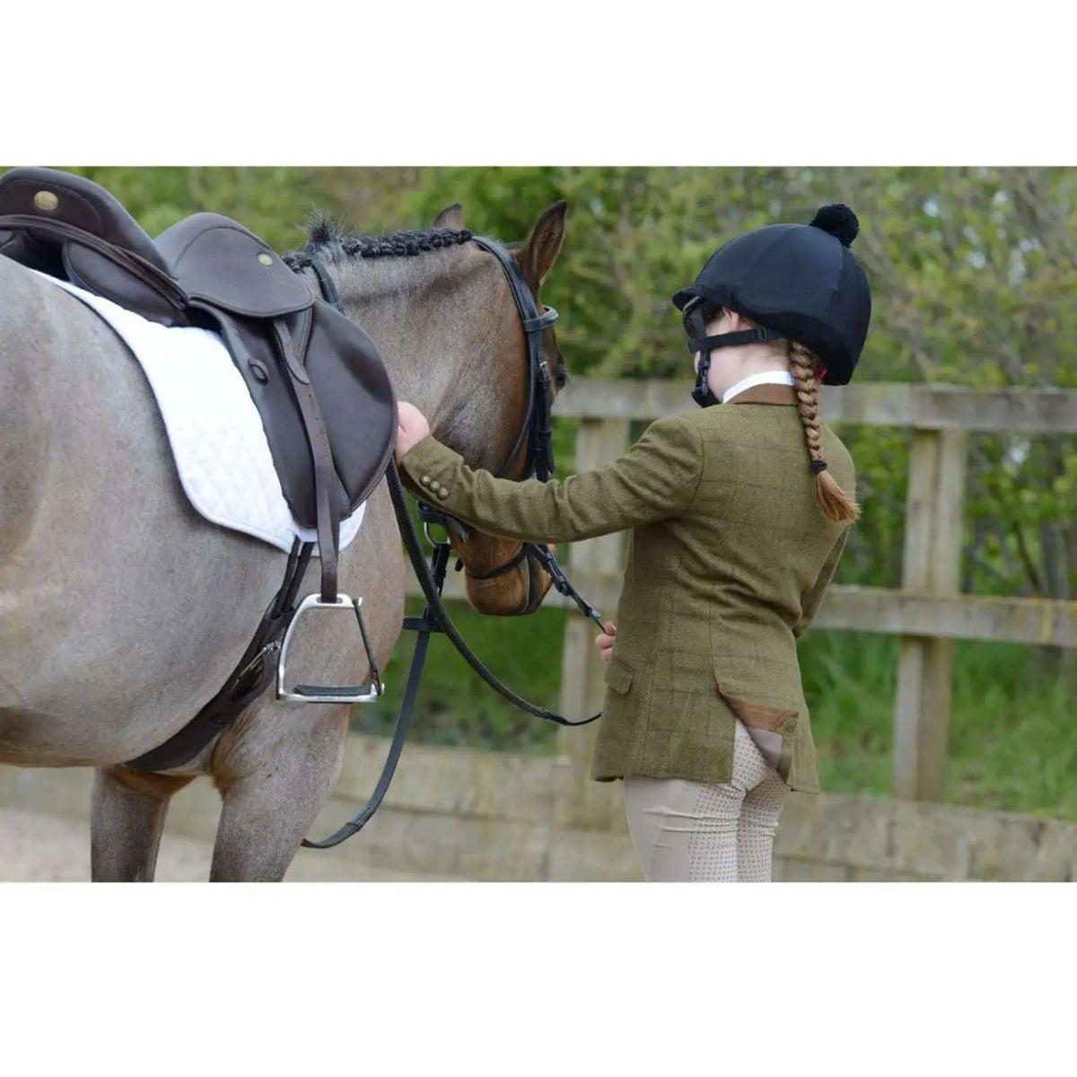 Dublin Giacca da Competizione Albany Tweed Suede Collar Tailored Marrone/Verde