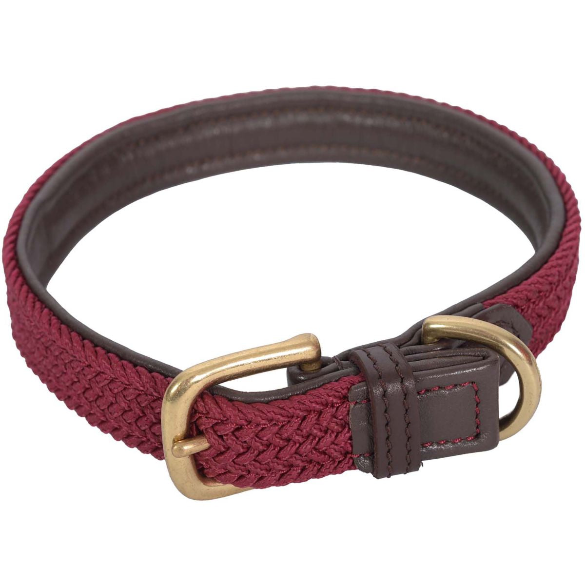 Weatherbeeta Collare per Cane Pelle Brown/maroon