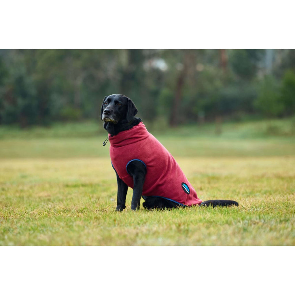 WeatherBeeta Coperta per Cani ComFiTec Fleece Zip Borgogna/Marina