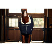 Weatherbeeta Coperta in Pile Sherpa Cooler Standard Neck Blu marino/Carbone