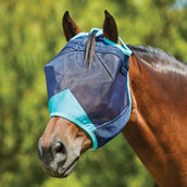 Weatherbeeta Maschera per Mosche Comfitec Deluxe Fine Mesh Blu marino/turchese