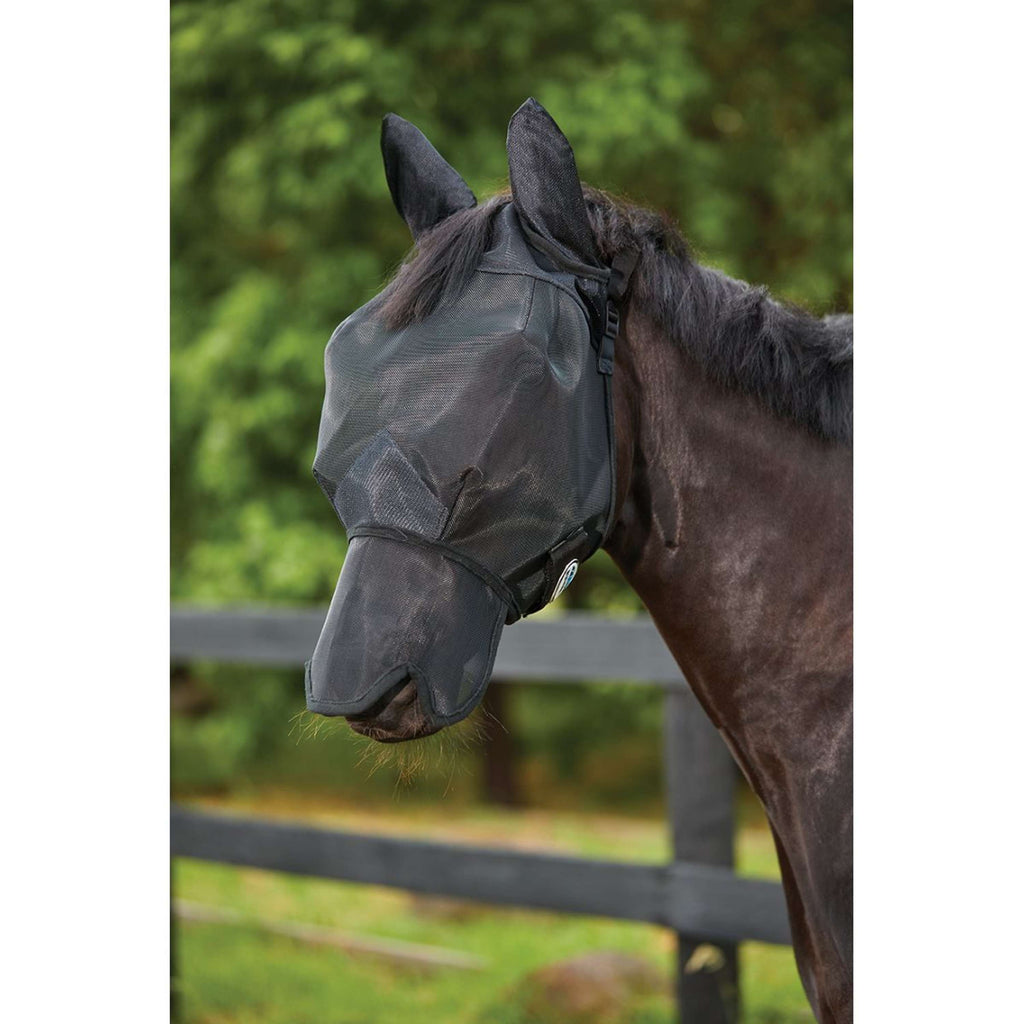 WeatherBeeta Maschera per Mosche ComFiTec Double Dart Deluxe con Orecchie e Naso Nero