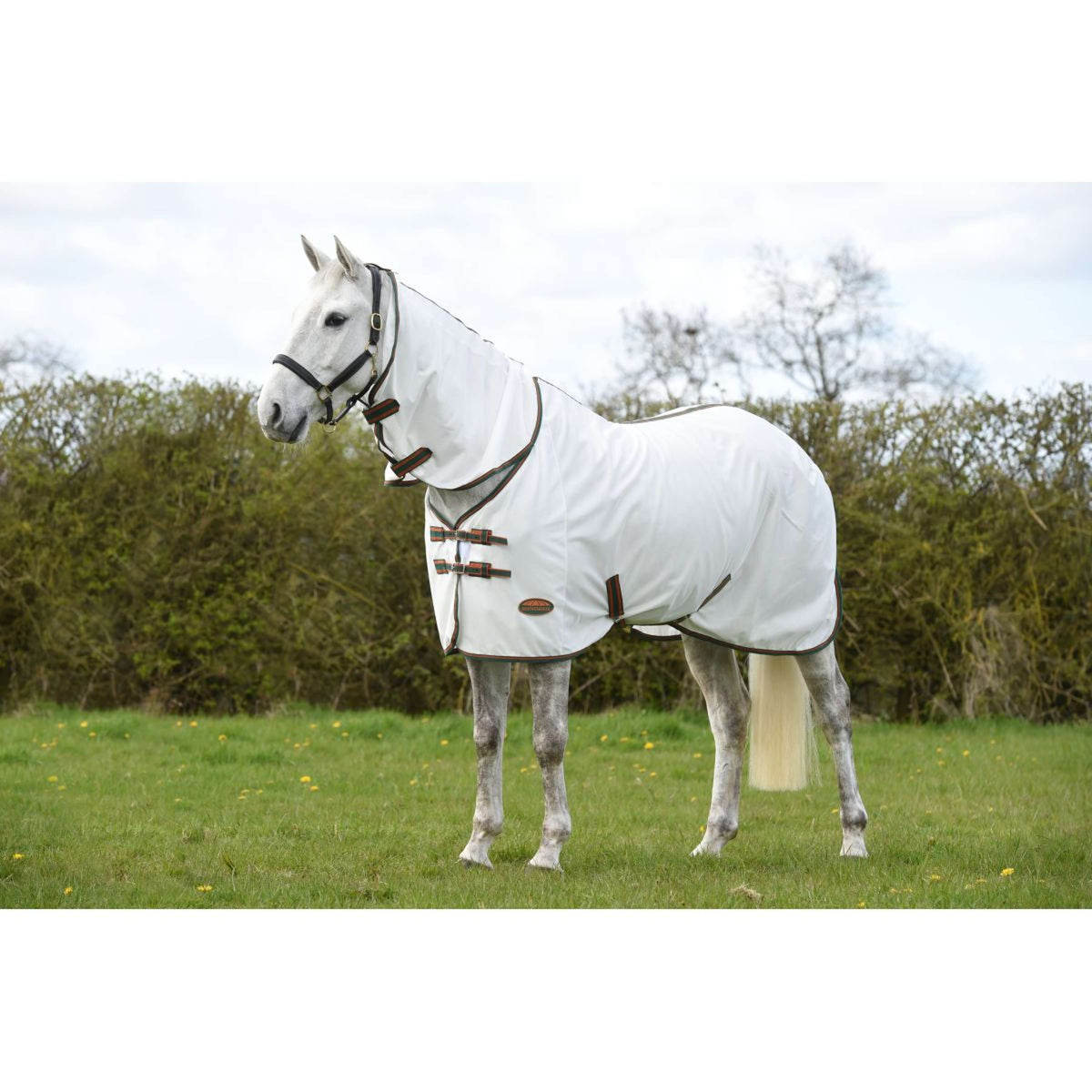 WeatherBeeta Coperta Antimosche ComFiTec Tyro Mesh Combo Neck White/Green/Burnt Orange