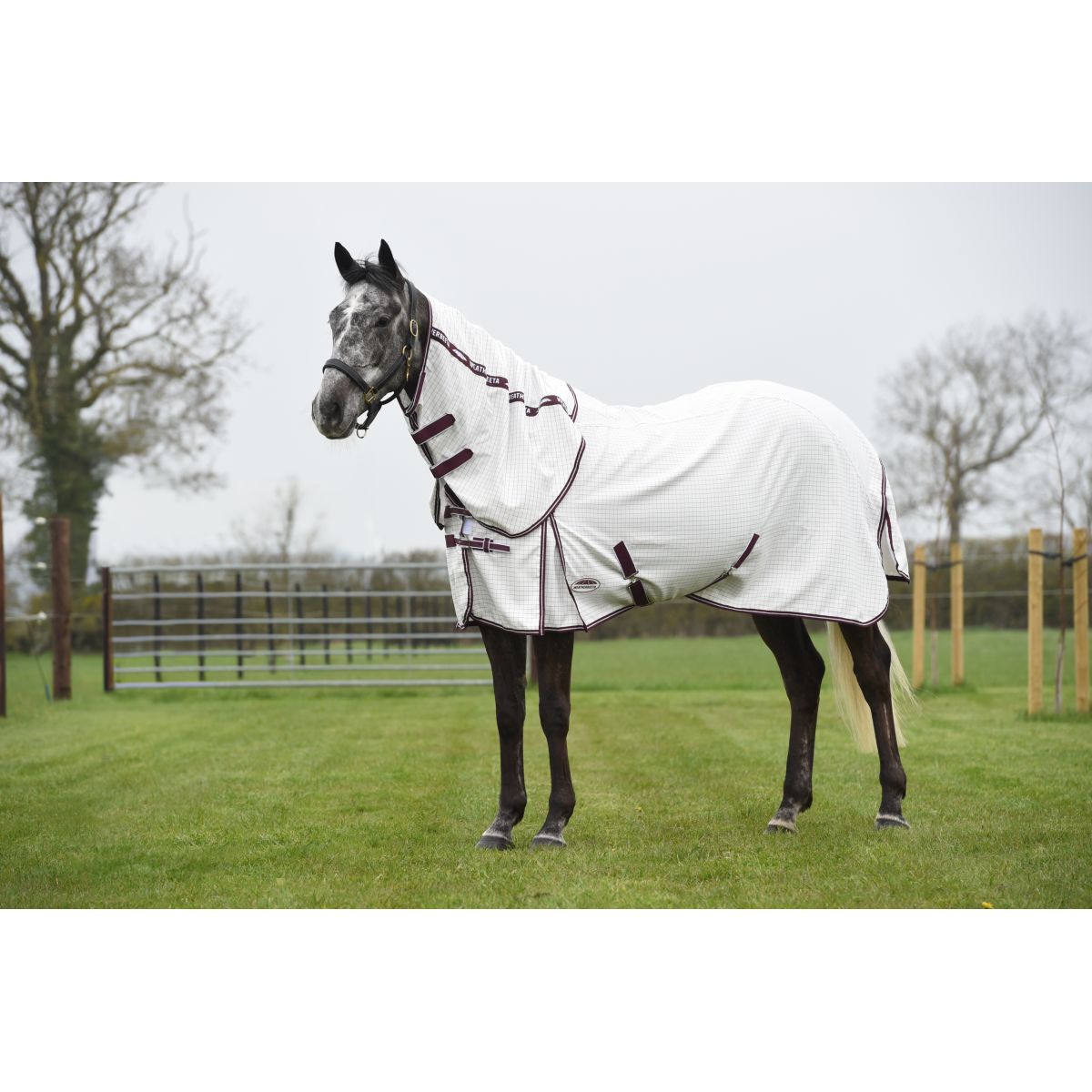 WeatherBeeta Coperta Estiva Hybrid Seasons Combo Neck White/Maroon