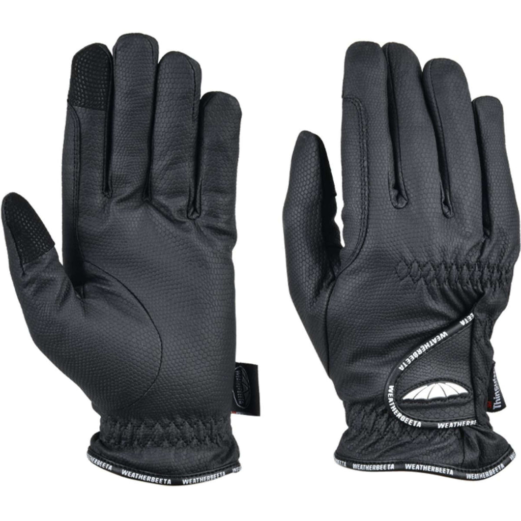 WeatherBeeta Guanti da Equitazione Heat-Tec Nero