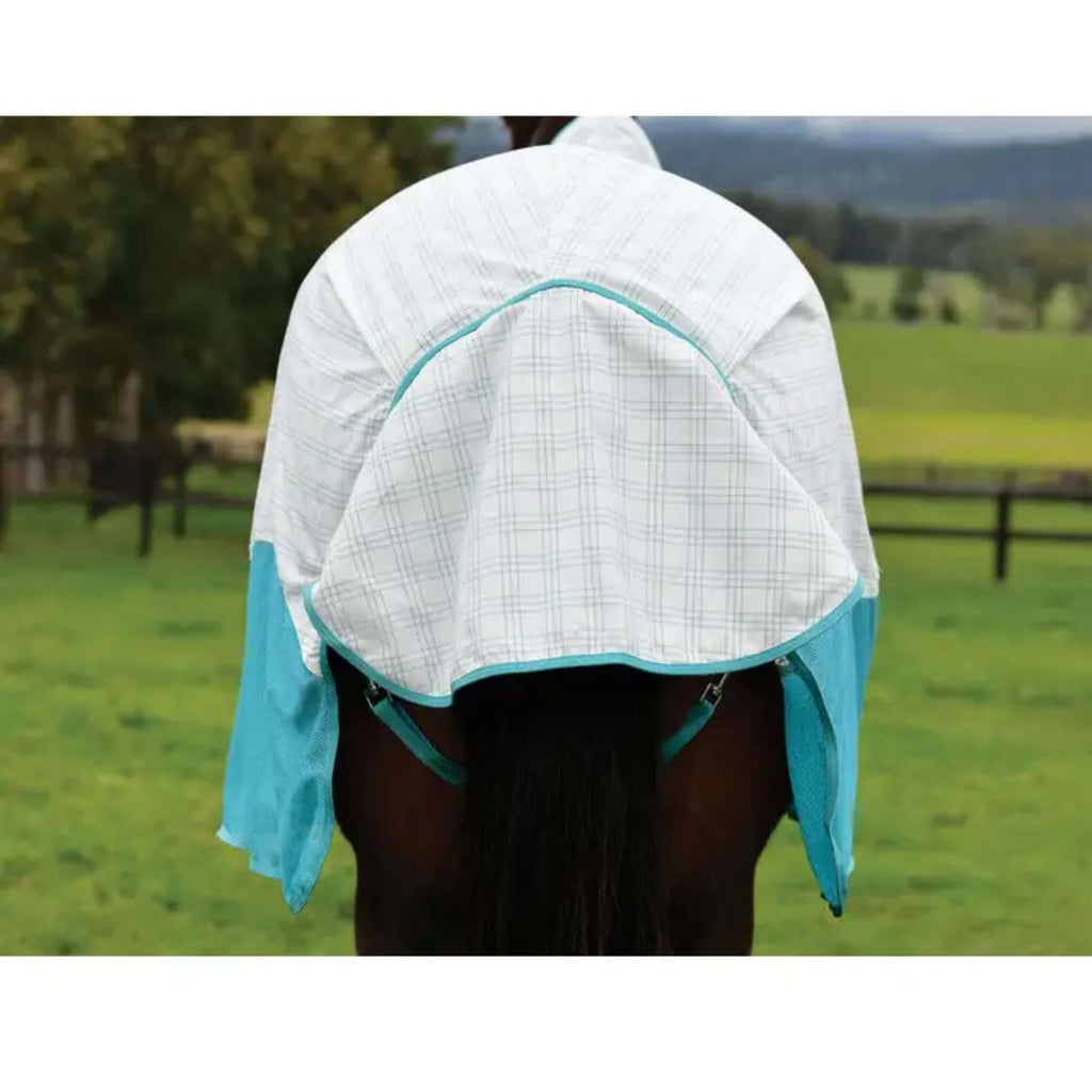 WeatherBeeta Cooler Cotton Airstream II Detach-A-Neck Bianco/menta