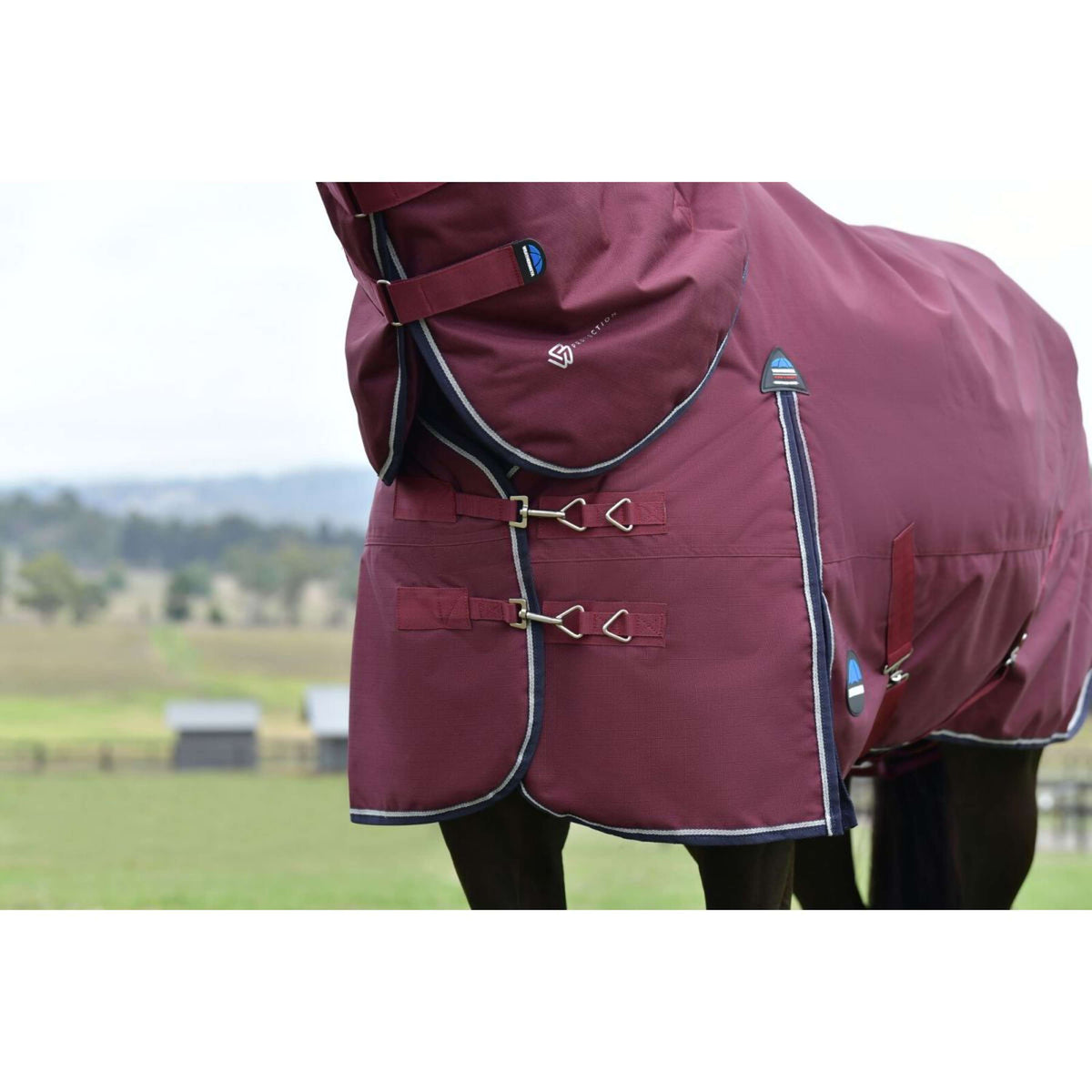 Weatherbeeta Comfitec Essential Turnout Detach-A-Neck 220 g Borgogna/Marina