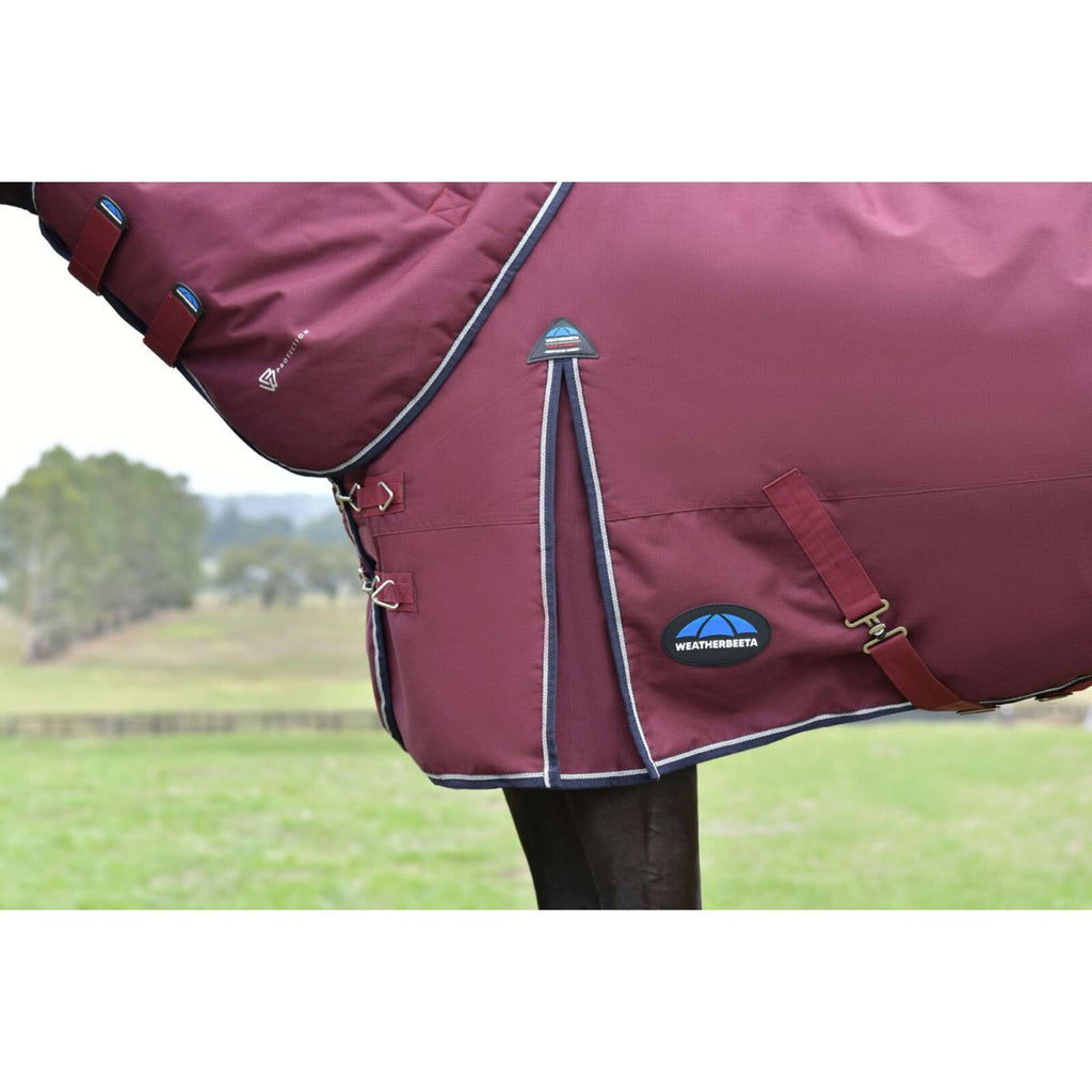 WeatherBeeta ComFiTec Essential Turnout Detach-A-Neck 220 g Borgogna/Marina