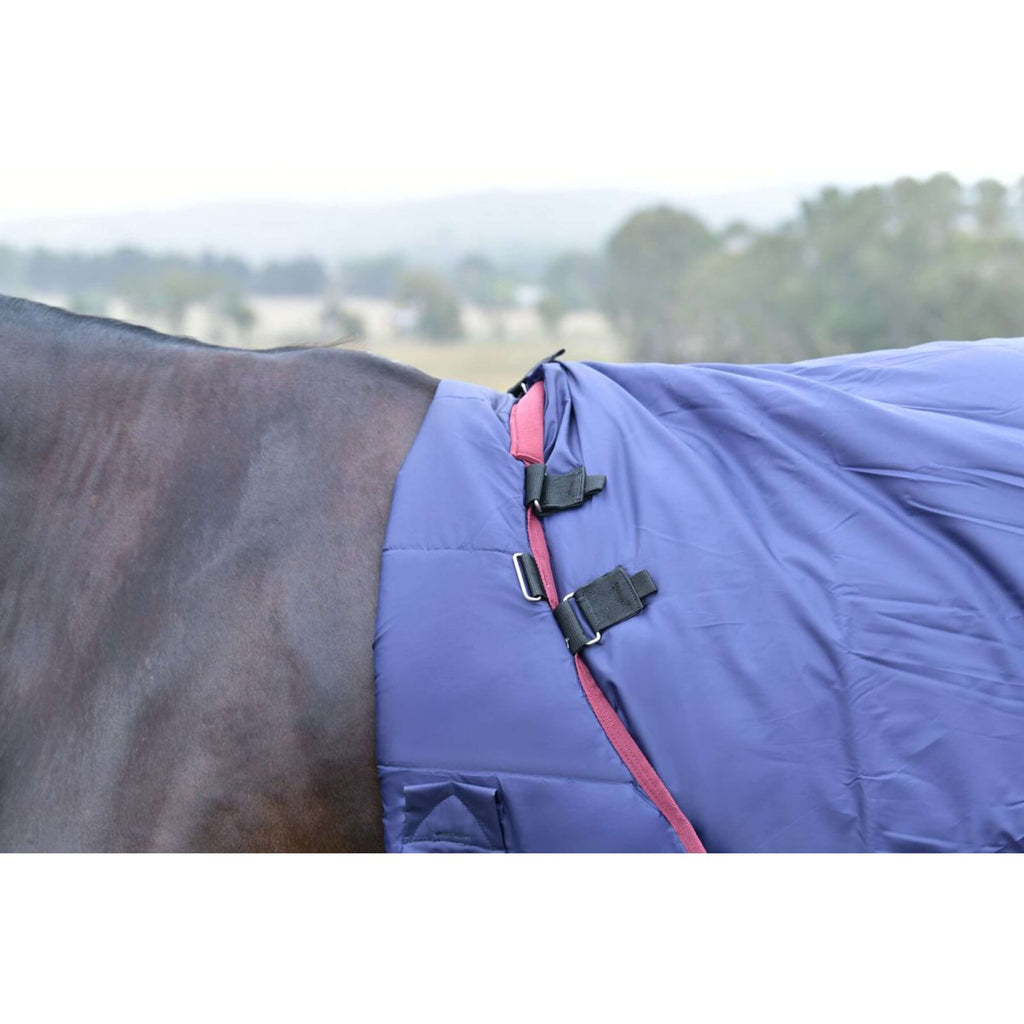WeatherBeeta ComFiTec Essential Turnout Detach-A-Neck 220 g Navy/Burgundy