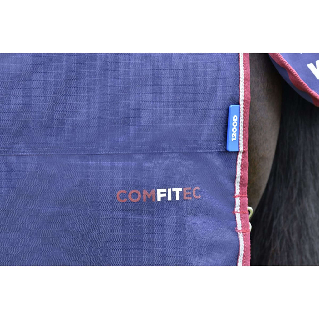 WeatherBeeta ComFiTec Essential Turnout Detach-A-Neck 220 g Navy/Burgundy