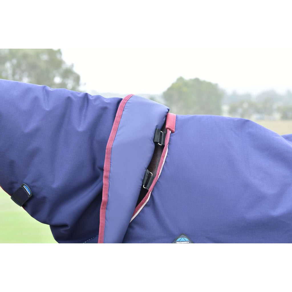 WeatherBeeta ComFiTec Essential Turnout Detach-A-Neck 220 g Navy/Burgundy