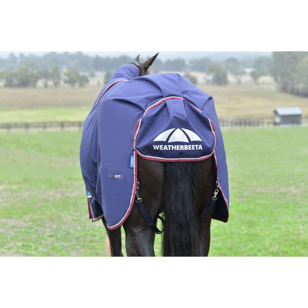 WeatherBeeta ComFiTec Essential Turnout Detach-A-Neck 220 g Navy/Burgundy