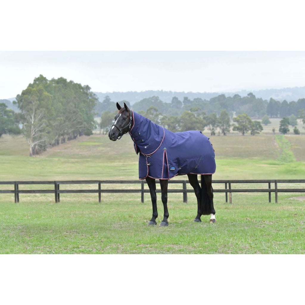 WeatherBeeta ComFiTec Essential Turnout Detach-A-Neck 220 g Navy/Burgundy