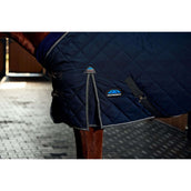 WeatherBeeta Coperta da scuderia ComFiTec 100D Diamond Quilt Detach-A-Neck 220 g Blu marino/Carbone