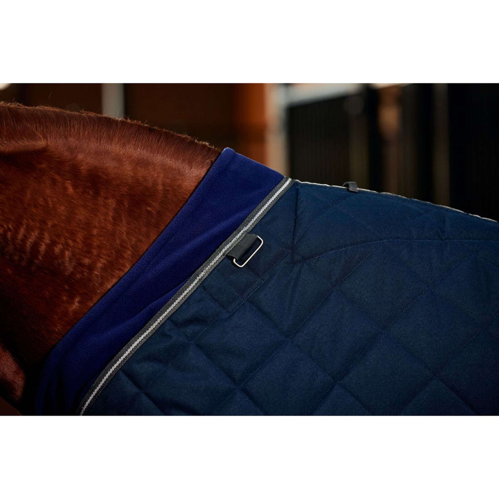 WeatherBeeta Coperta da scuderia ComFiTec 100D Diamond Quilt Detach-A-Neck 220 g Blu marino/Carbone