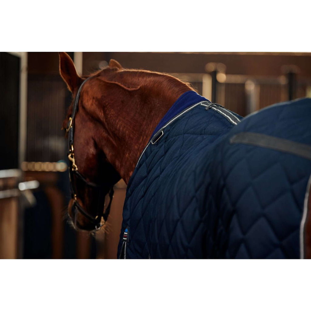 WeatherBeeta Coperta da scuderia ComFiTec 100D Diamond Quilt Detach-A-Neck 220 g Blu marino/Carbone