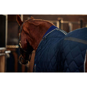 WeatherBeeta Coperta da scuderia ComFiTec 100D Diamond Quilt Detach-A-Neck 220 g Blu marino/Carbone