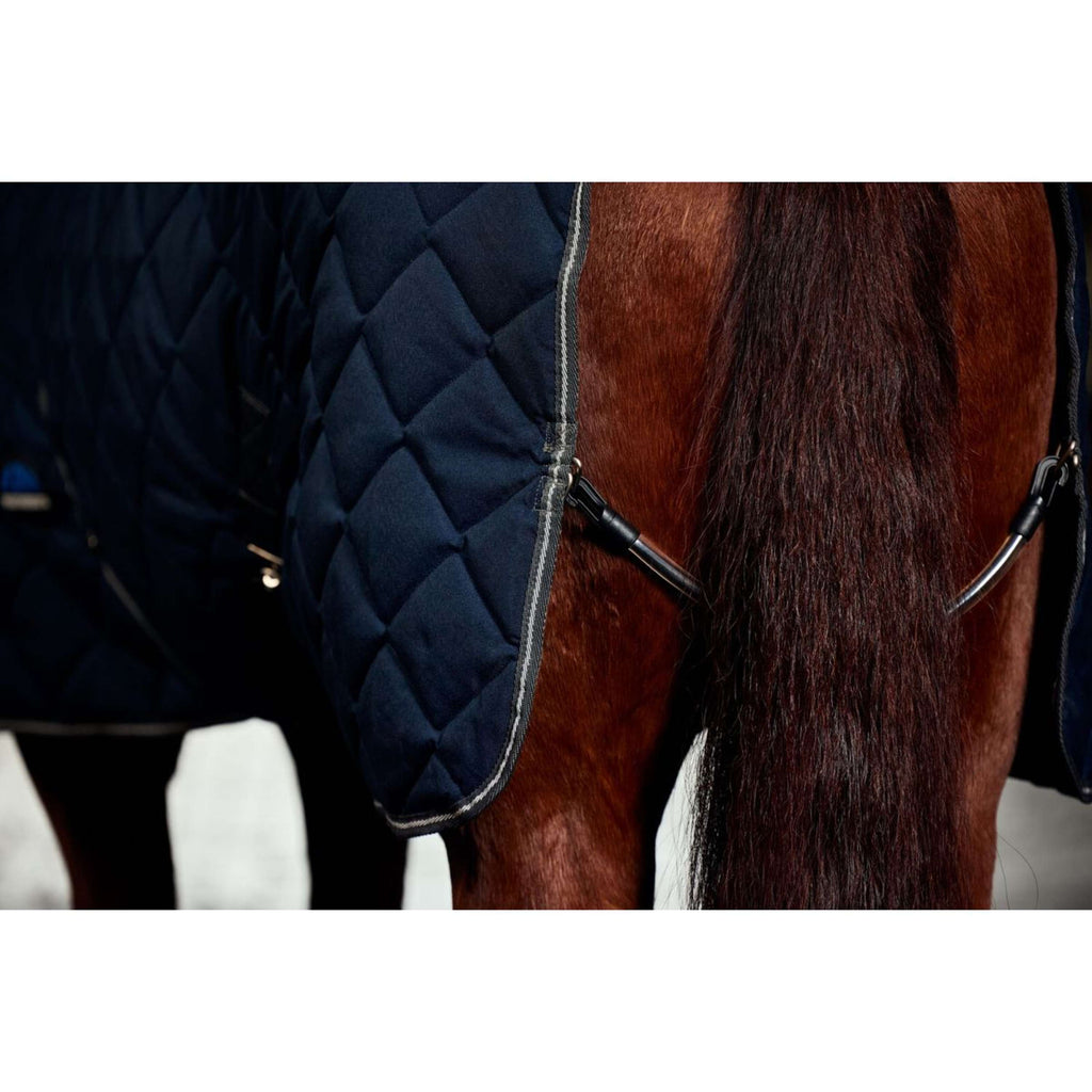 WeatherBeeta Coperta da scuderia ComFiTec 100D Diamond Quilt Detach-A-Neck 220 g Blu marino/Carbone