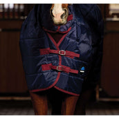 Weatherbeeta Coperta da scuderia Comfitec 210D Channel Quilt Combo Neck 220 g Navy/Burgundy