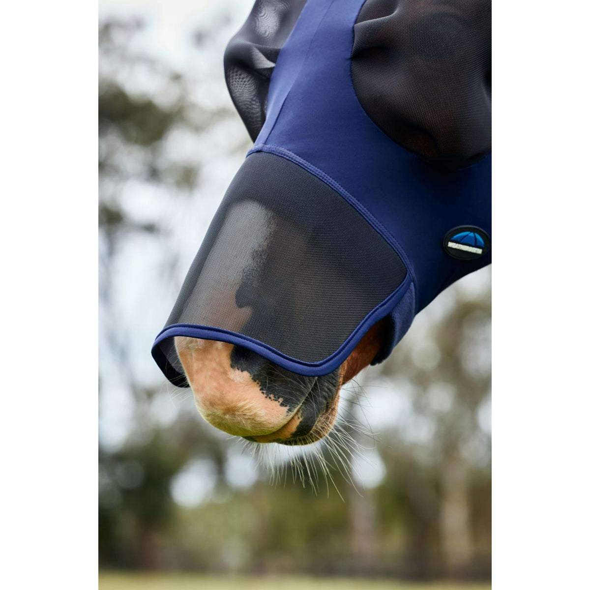 WeatherBeeta Maschera per Mosche ComFiTec Luxe Stretch con Orecchie e Naso Blu marino/nero