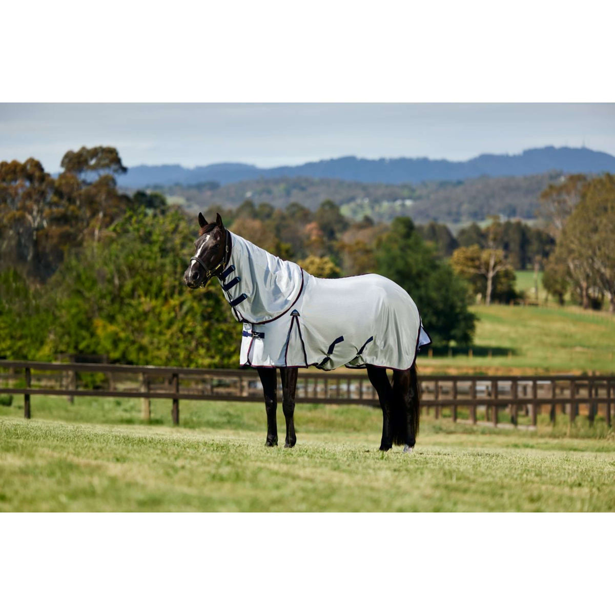 WeatherBeeta Coperta Antimosche ComFiTec Airflow Detach-A-Neck Grey/Navy/Burgundy