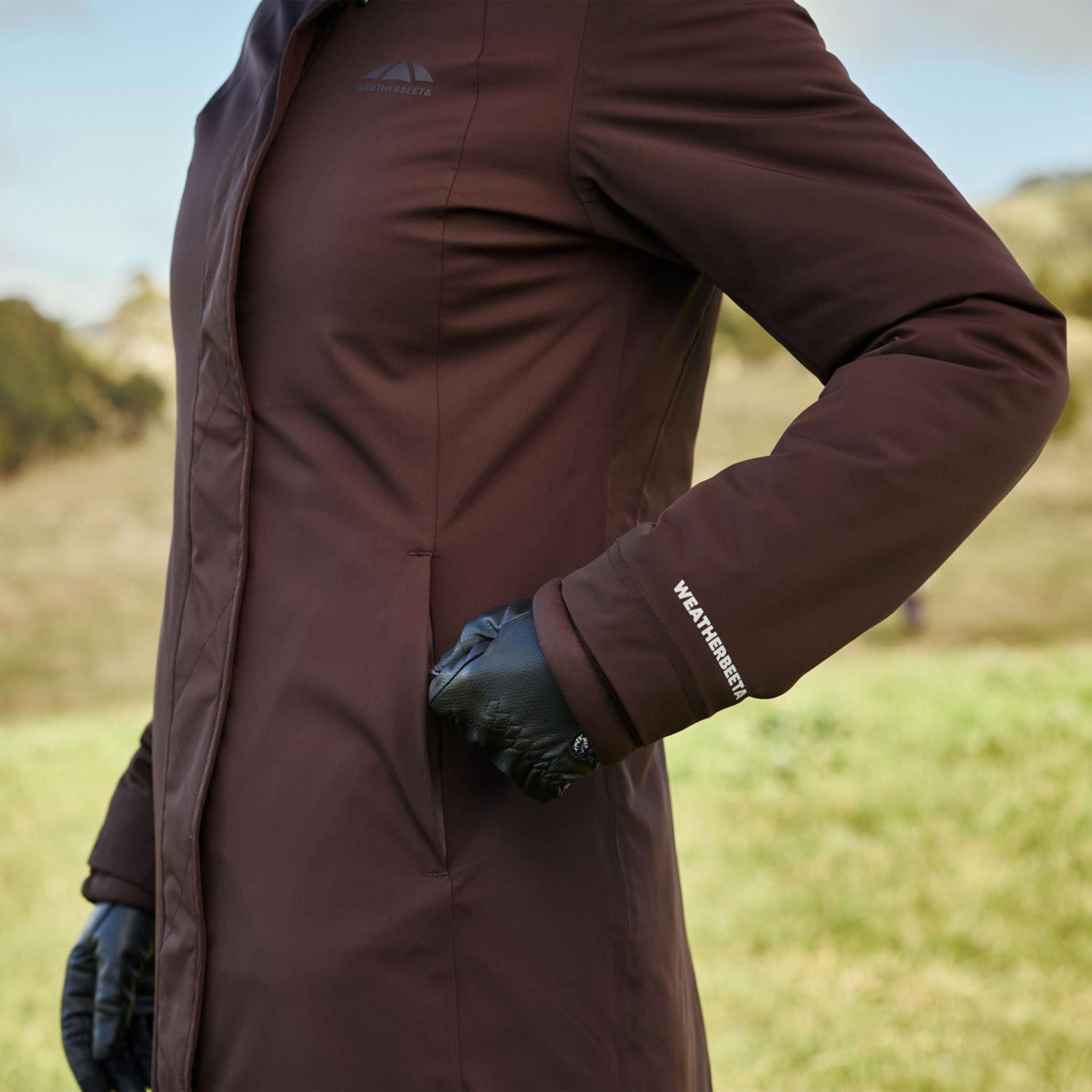 WeatherBeeta Cappotto Lungo Protect Waterproof Insulated Longline Espresso