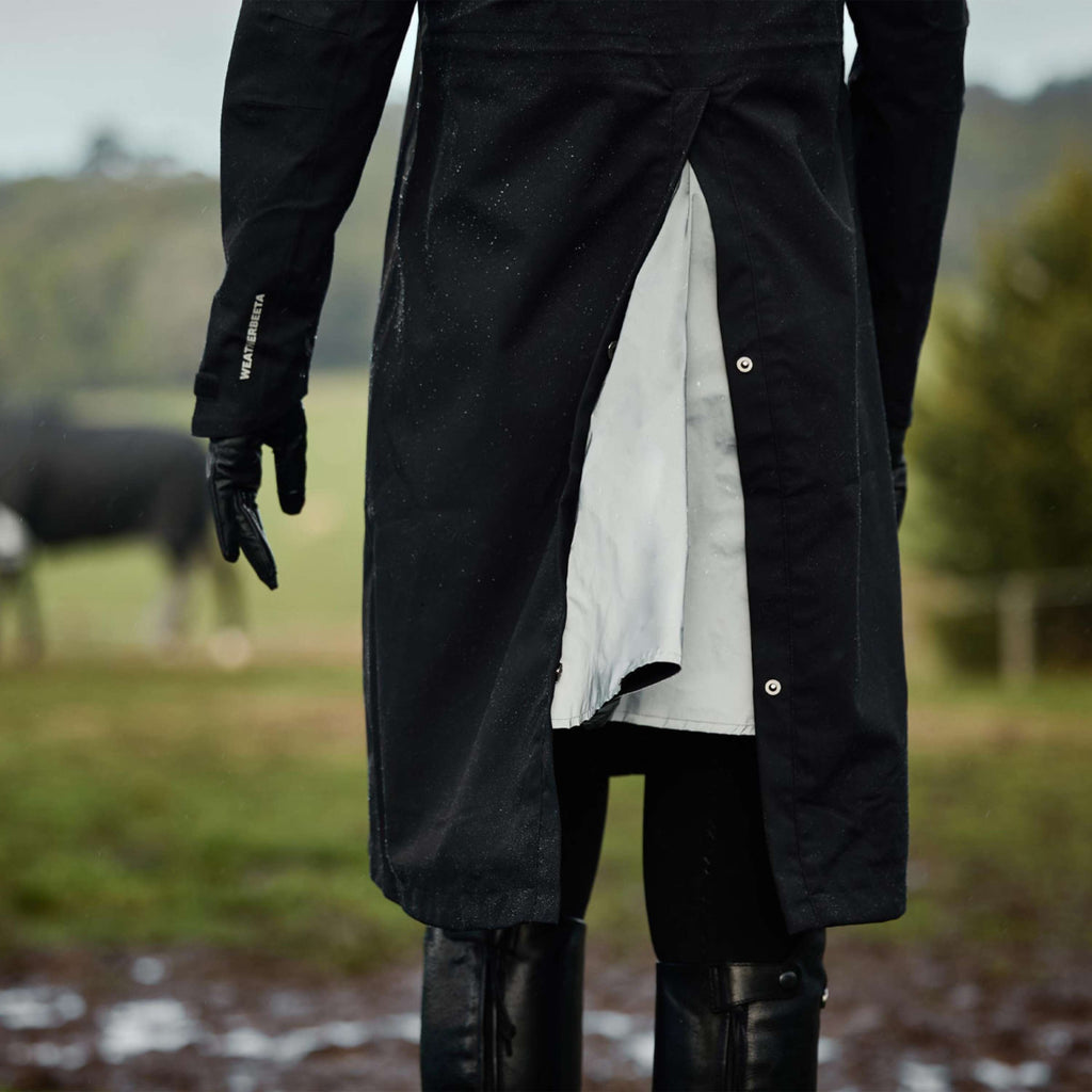 WeatherBeeta Cappotto Lungo Windbreaker Reflective Longline Nero