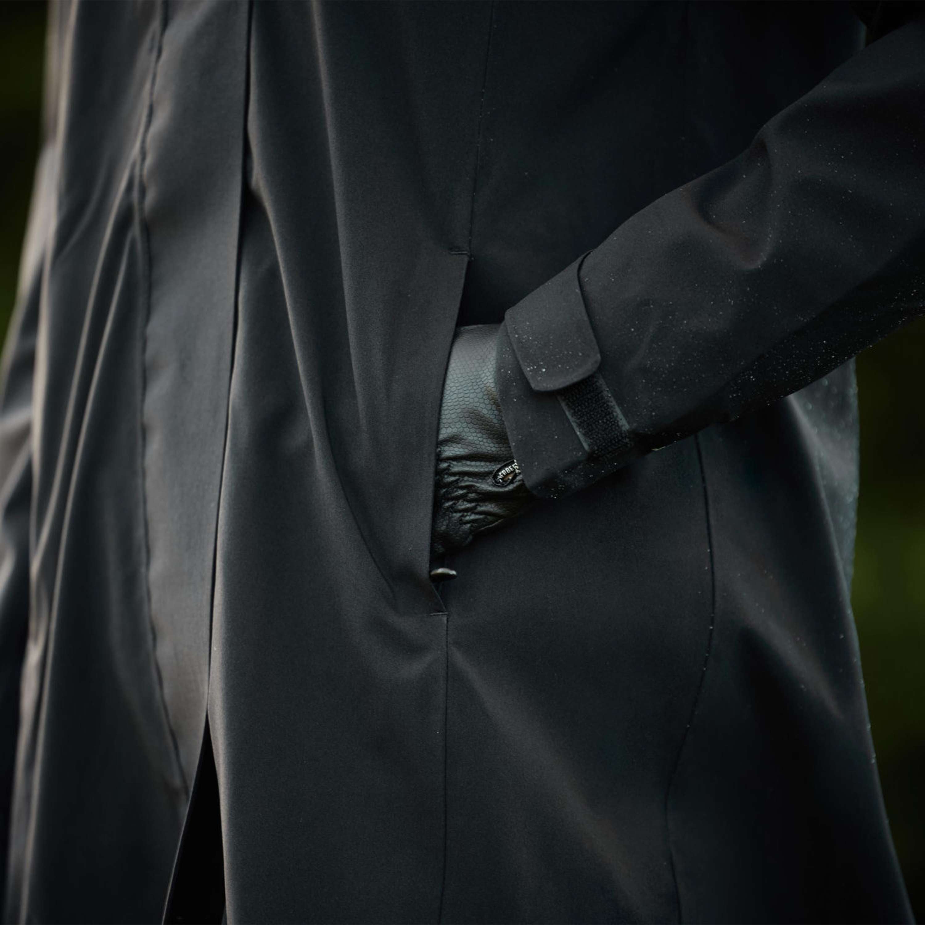 WeatherBeeta Cappotto Lungo Windbreaker Reflective Longline Nero