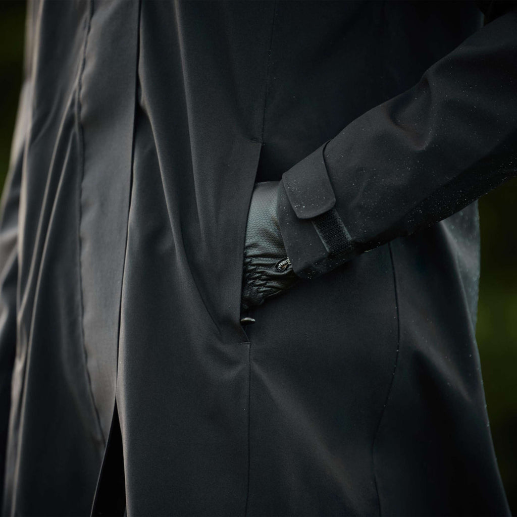 WeatherBeeta Cappotto Lungo Windbreaker Reflective Longline Nero