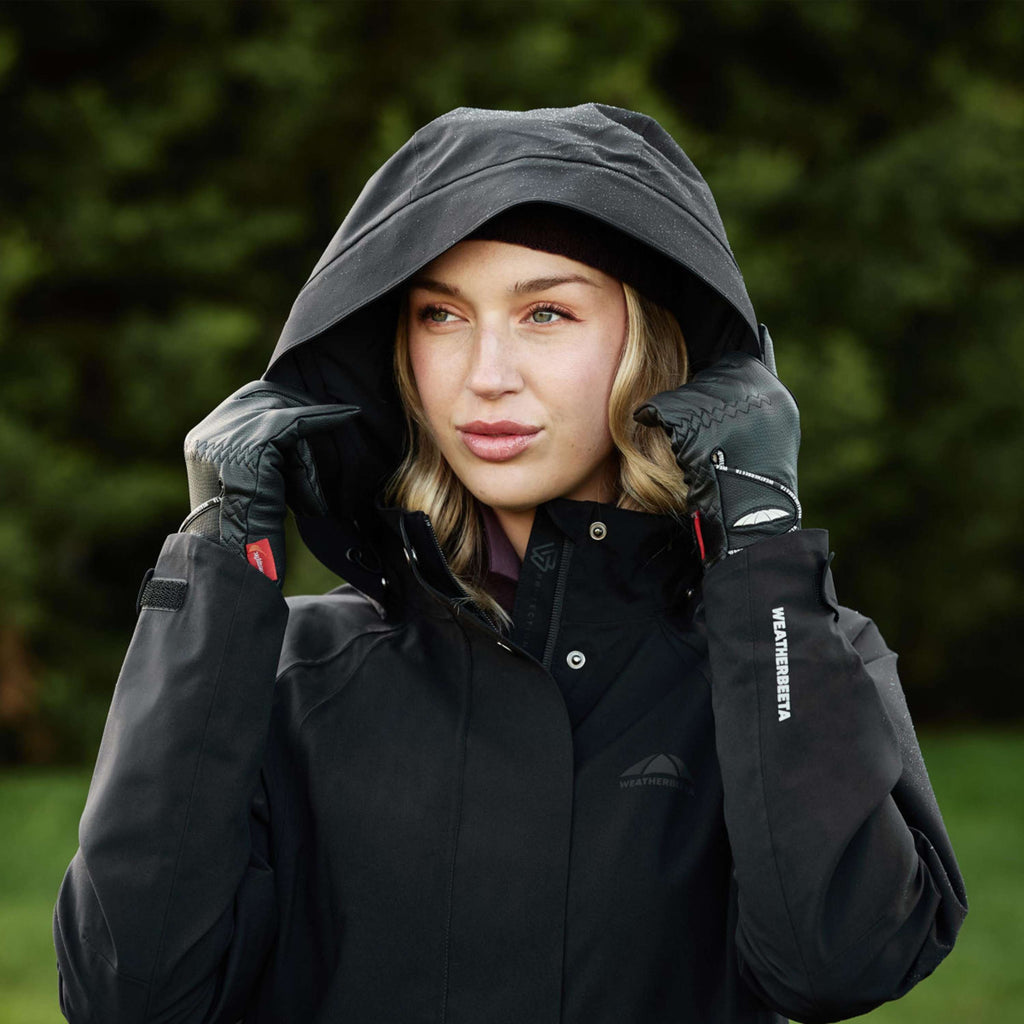 WeatherBeeta Cappotto Lungo Windbreaker Reflective Longline Nero