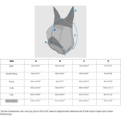 WeatherBeeta Maschera per Mosche ComFiTec Deluxe Fine Mesh Nero/Turchese