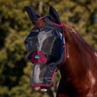 WeatherBeeta Maschera per Mosche ComFiTec Fine con Orecchie e Naso Nero/Borgogna