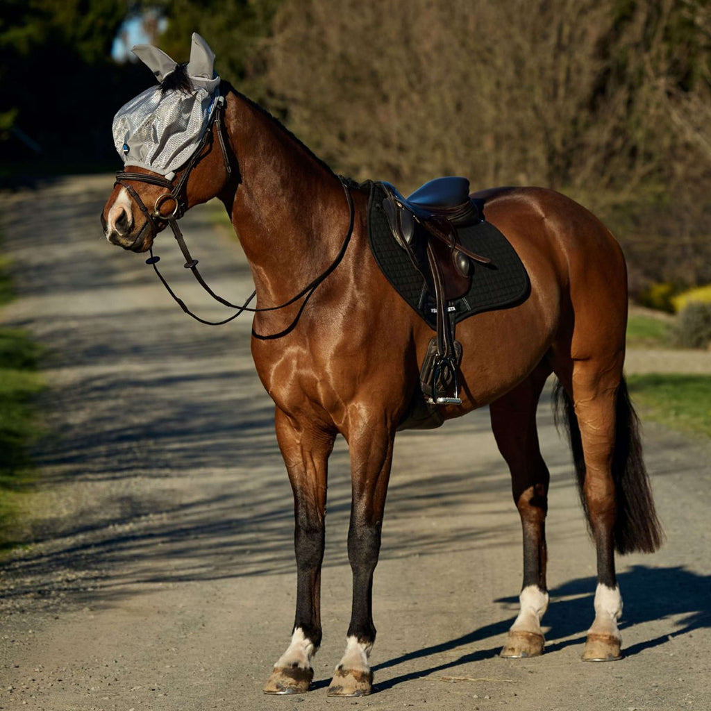 WeatherBeeta Maschera per Mosche ComFiTec Hexi Ride On Fly con Orecchie Argento