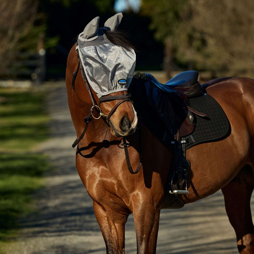 WeatherBeeta Maschera per Mosche ComFiTec Hexi Ride On Fly con Orecchie Argento